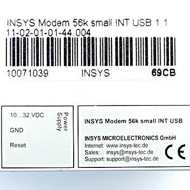 INSYS Industriemodem 56k small INT USB 1.1 (11-02-01-01-44.004)