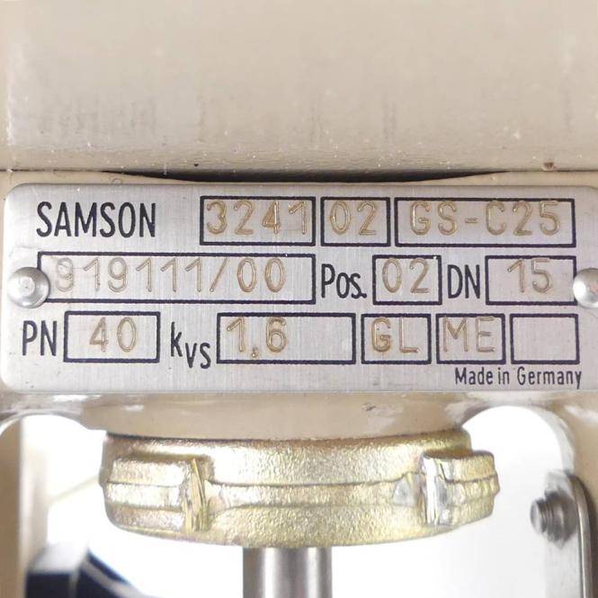 SAMSON Pneumatisches Stellventil 919111/00 (3241 02 GS - C25)