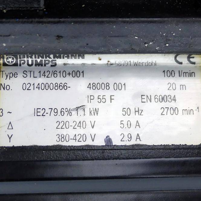 BRINKMANN PUMPS Tauchpumpe SLT142/610+001 (014000866-48008 001)