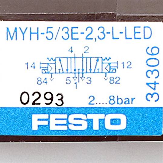 FESTO Magnetventil 34306 (MYH-5/3E-2,3-L-LED)