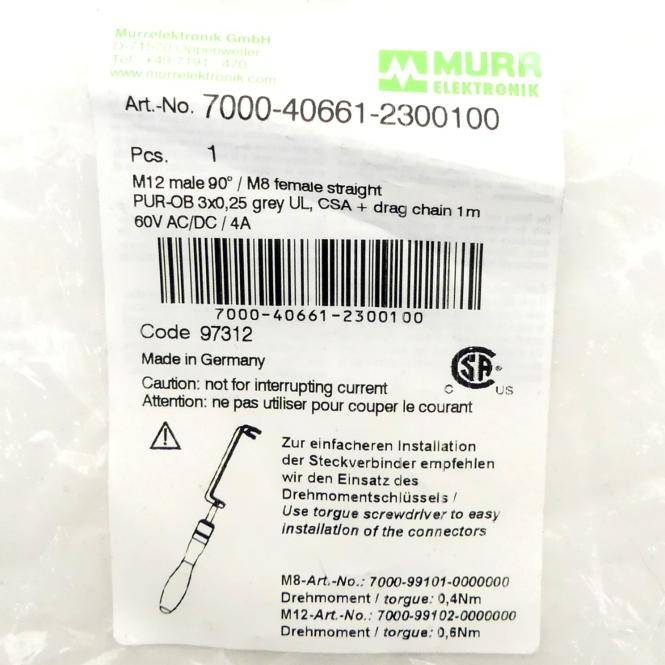 Murrelektronik Ventilstecker (7000-40661-2300100)