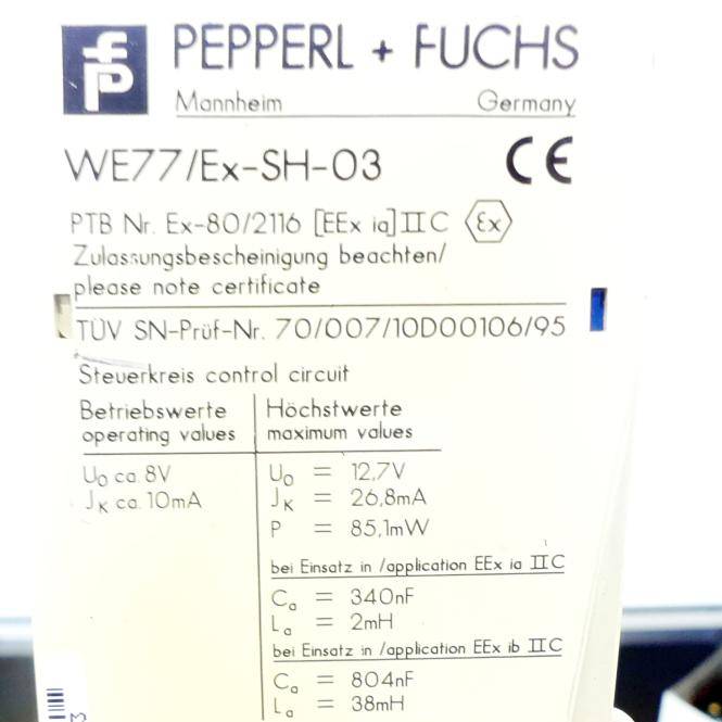 PEPPERL+FUCHS Trennschalter WE77/Ex-SH-03 (Ex-80/2116)