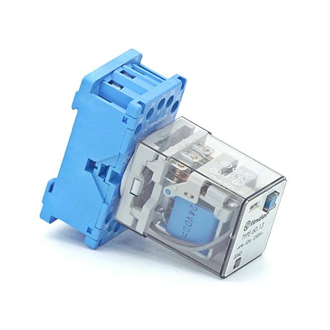 finder Relais mit Sockel 90.112 10A 400 VAC (Type 60.13)