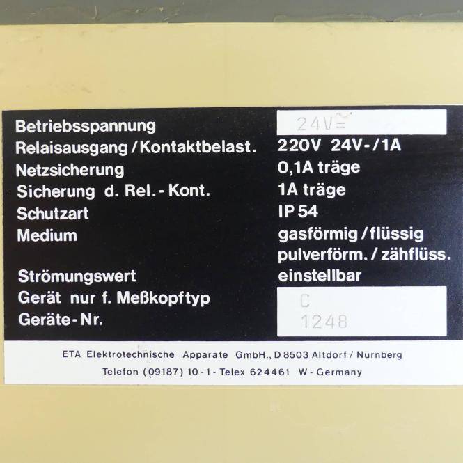 ETA Engineering Technology Strömungswächter (SW10F)
