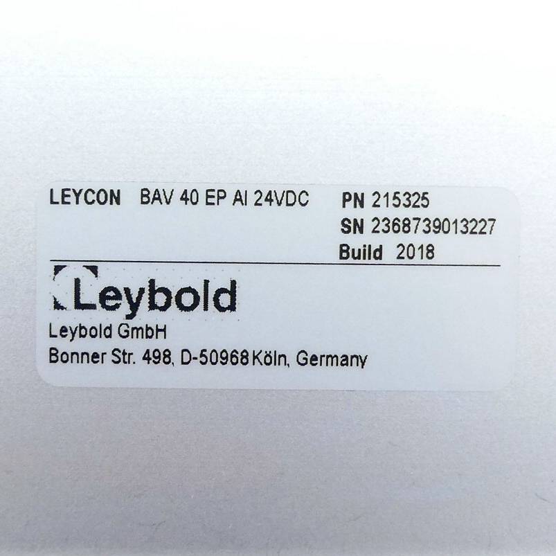 leybold Hochvakuum Eckventil BAV 40 EP AI 24VDC (215325)