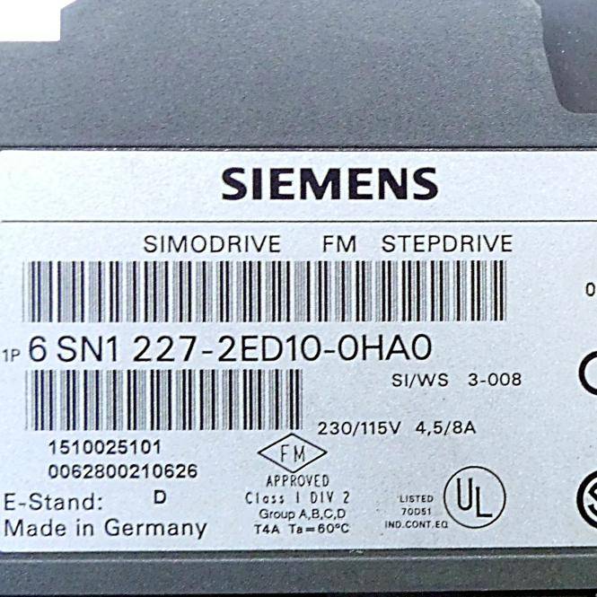 Siemens Simodrive (6 SN1 227-2ED10-0HA0)