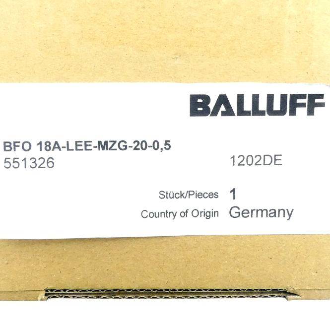 BALLUFF Lichtwellenleiter BFO0013 BFO 18A-LEE-MZG-20-0,5 (551326)
