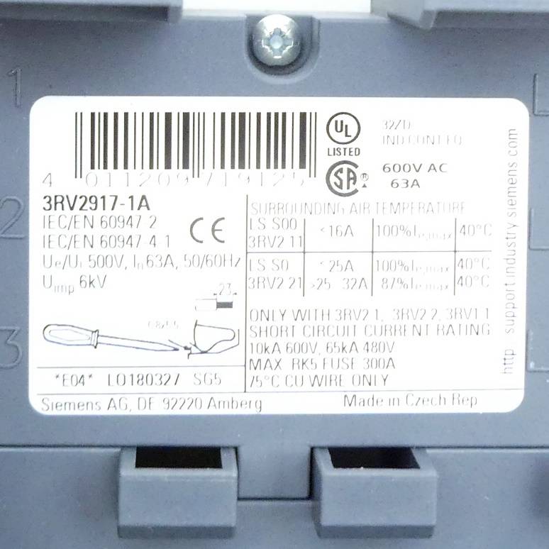 Siemens Sammelschiene (3RV2917-1A)