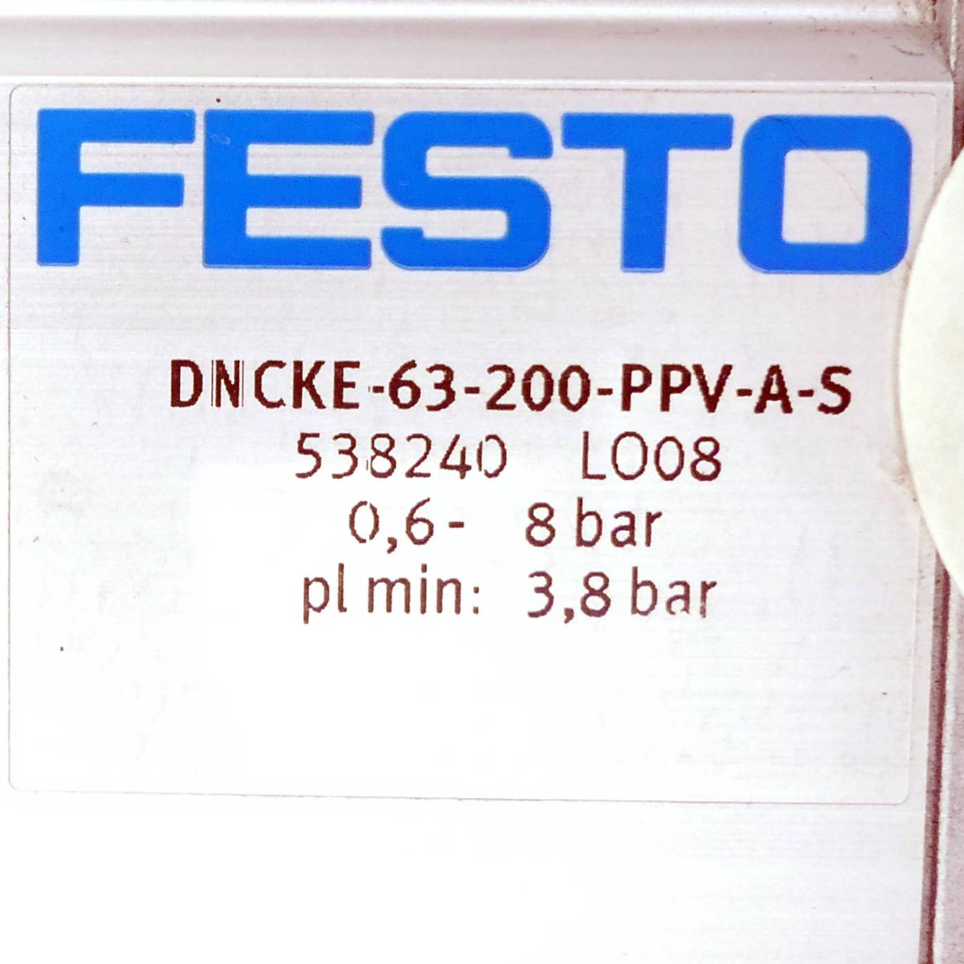 FESTO Zylinder mit Feststelleinheit DNCKE-63-200-PPV-A-S (538240)