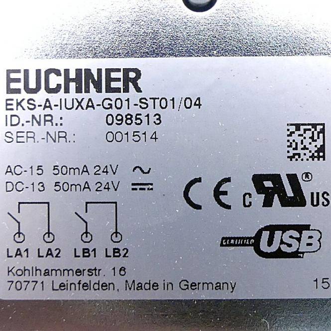 Euchner Schlüsselaufnahme mit USB 098513 (EKS-A-IUXA-G01-ST01/4)