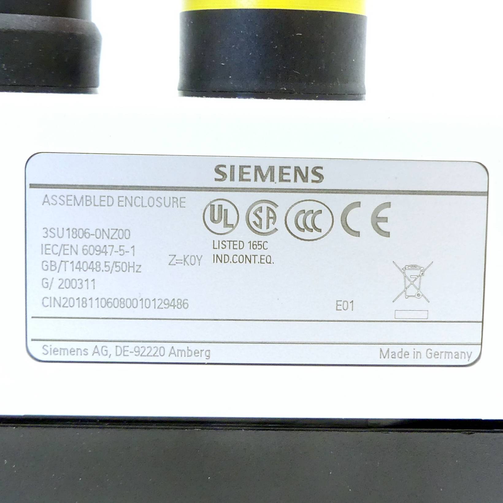 Siemens Gehäuse mit NOT-HALT (3SU1806-0NZ00)
