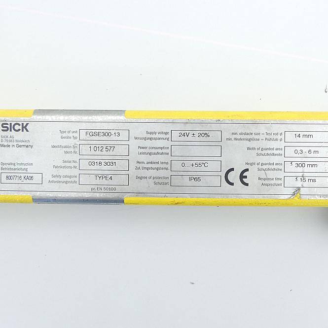 SICK Sicherheitsvorhang Empfänger FGSE300-13 (1 012 577)