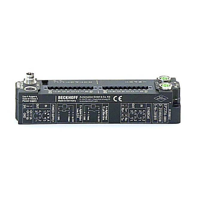 BECKHOFF EtherCAT Box, 8-Kanal-Digital-Eingang / Ausgang (EP2316-0003)