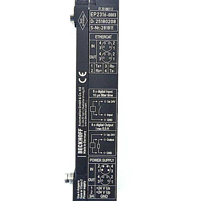 BECKHOFF EtherCAT Box, 8-Kanal-Digital-Eingang / Ausgang (EP2316-0003)