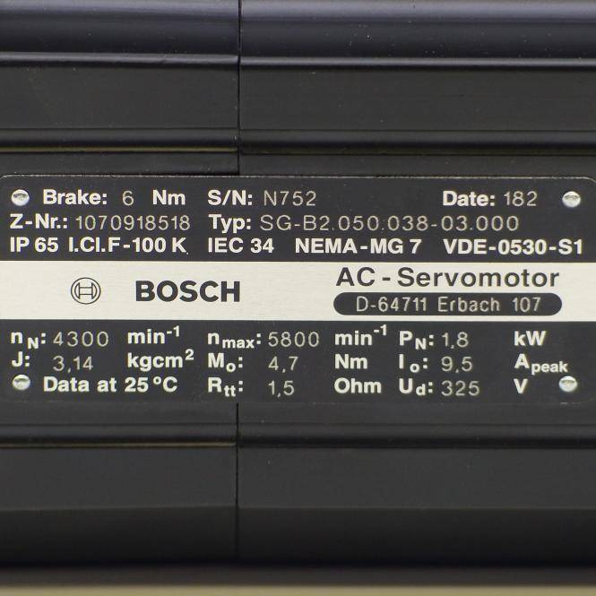 BOSCH AC-Servomotor 1070918518 (SG-B2.050.038-03.000)
