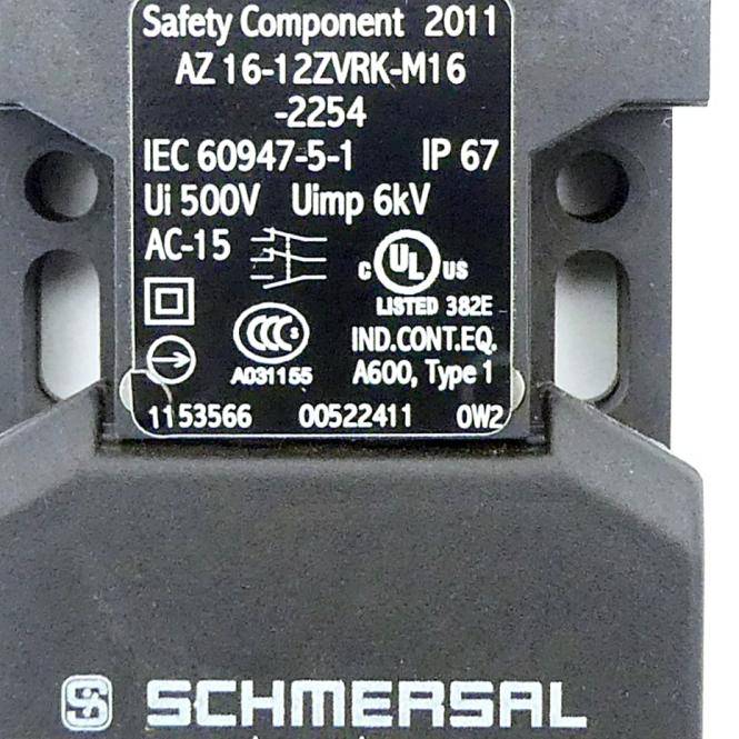 Schmersal Sicherheitsschalter AZ 16-12ZVRK-M16-2254 (AZ 16-12ZVRK-M16-2254)
