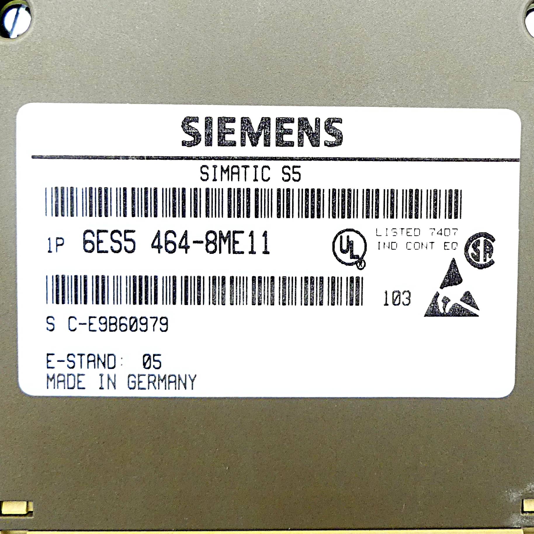 Siemens analoges Eingangsmodul Simatic S5 (6ES5 464-8ME11)