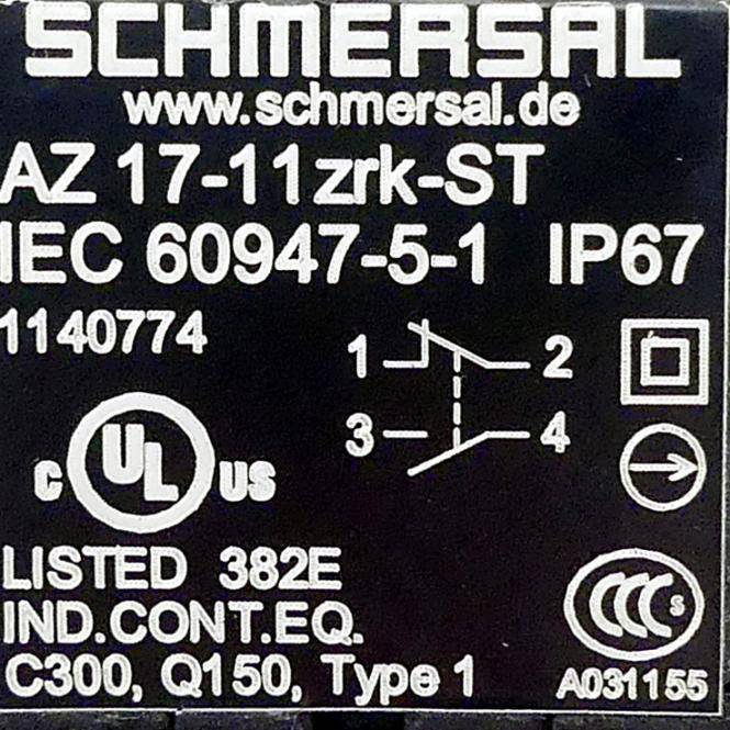 Schmersal Sicherheitsschalter (AZ 17-11 zrk-ST)