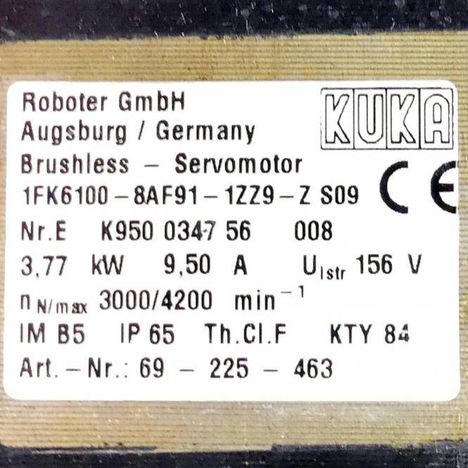 KUKA Servomotor 1FK6100-8AF91-1ZZ9-ZS09 (69-225-463)
