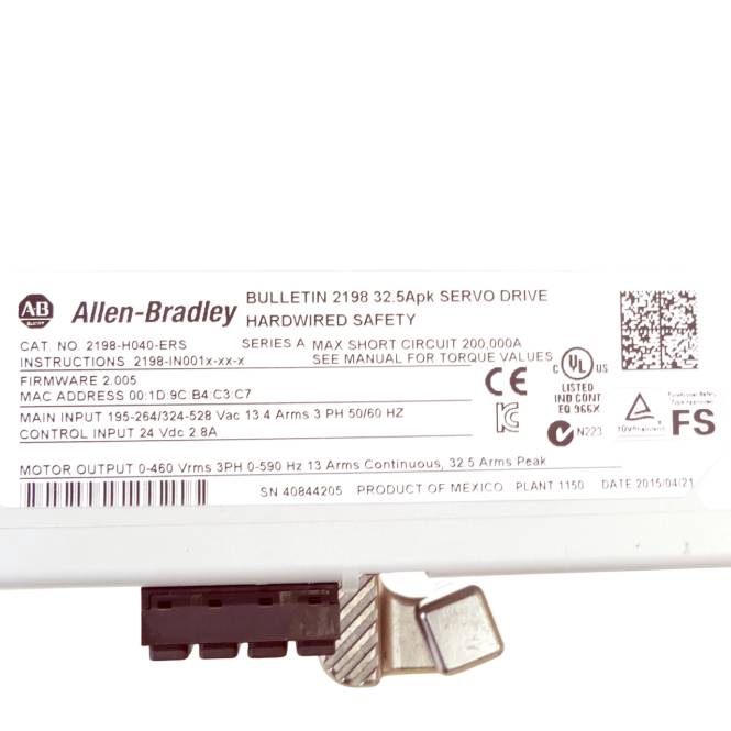 Allen-Bradley Servo Drive Kinetix 5500 (2198-H040-ERS)