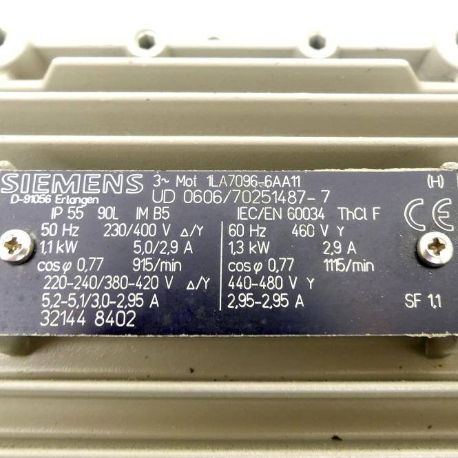 Siemens Drehstrommotor (1LA7096-6AA11)