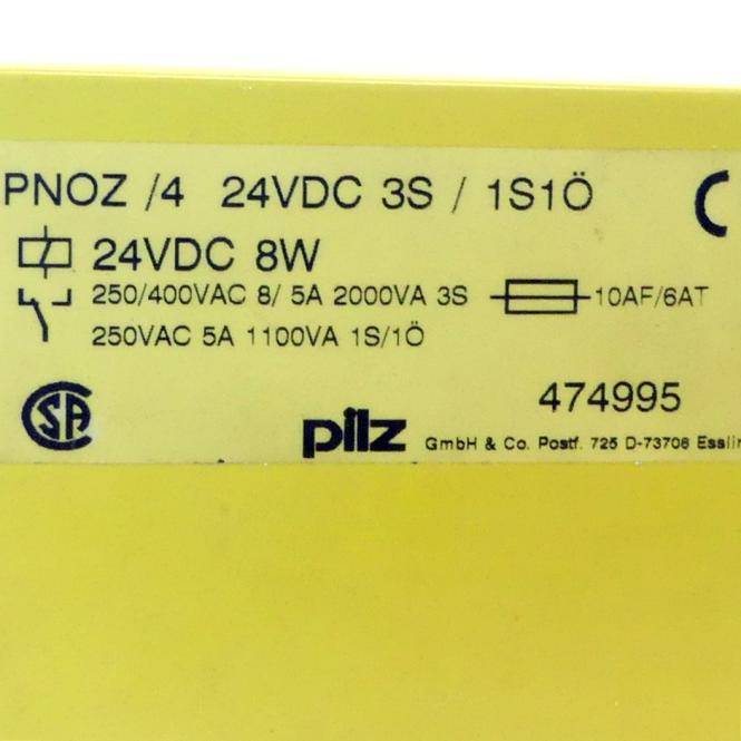 Pilz Sicherheitsrelais PONZ/4 PONZ/4 24VDC 3S/1S1Ö (474995)