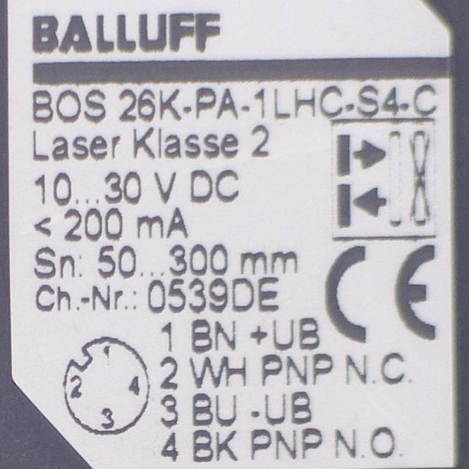 BALLUFF Lichttaster (BOS 26K-PA-1LHC-S4-C)