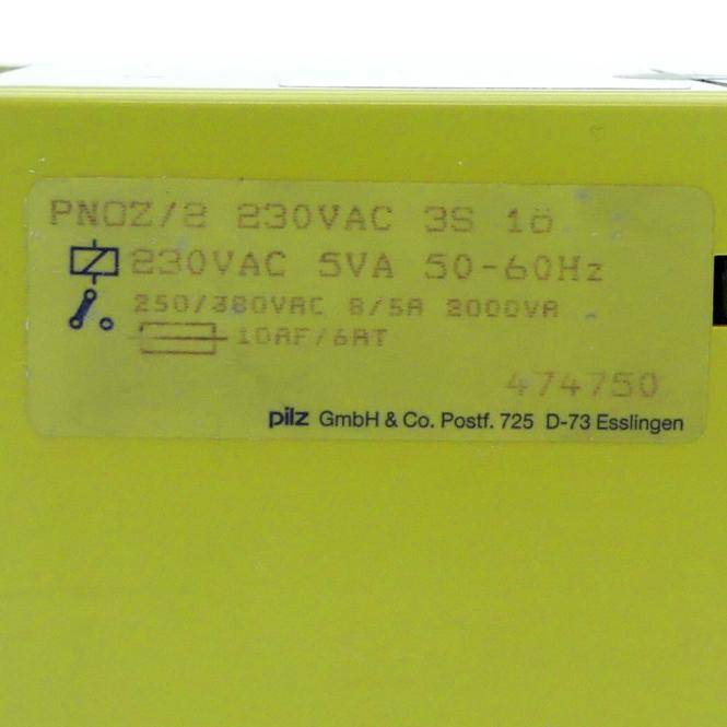 Pilz Sicherheitsrelais PNOZ/2 230VAC 3S 1ö (474750)