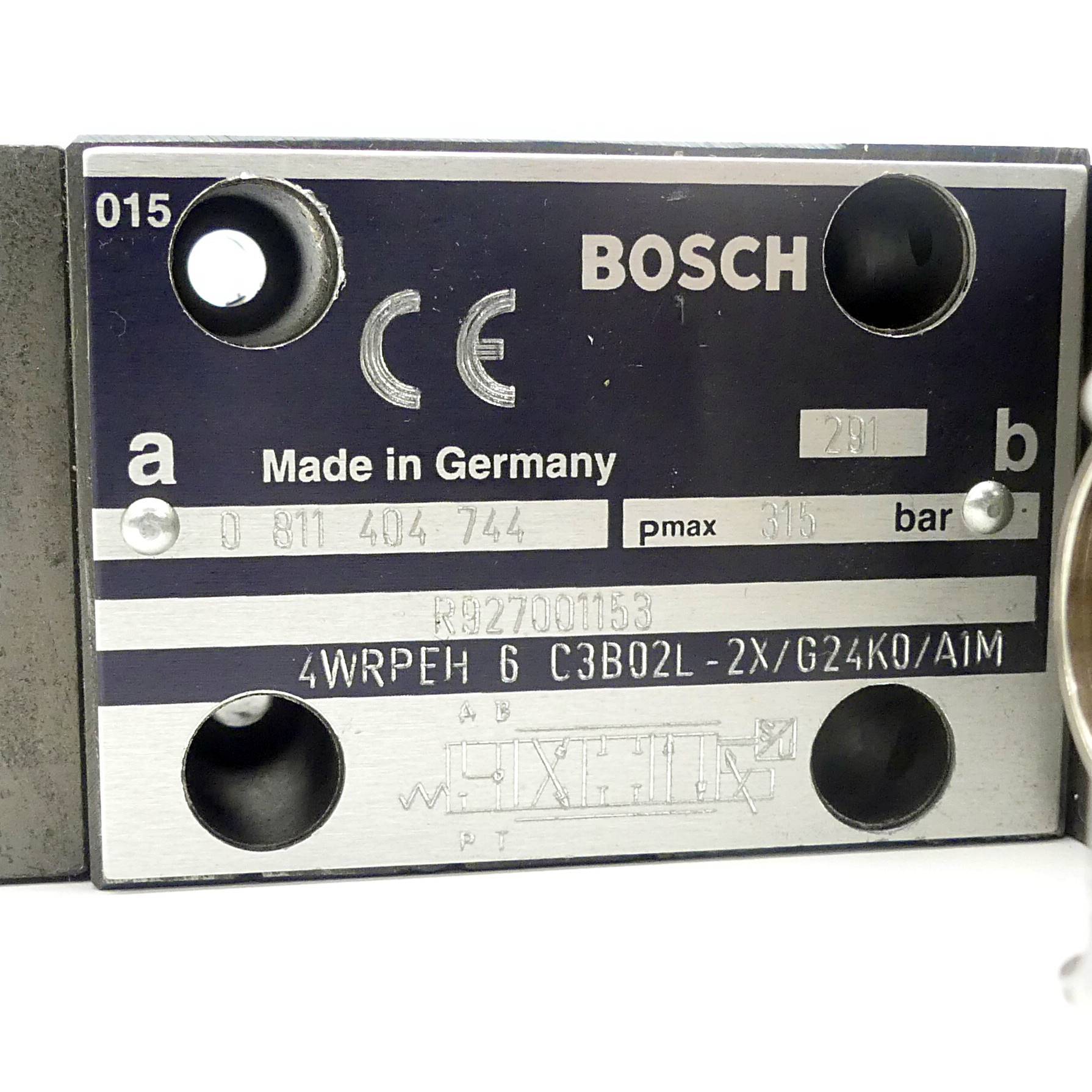 Bosch Regelventil 0 811 404 744 (4WRPEH6C3B02L-2X/G24K0/A1M)