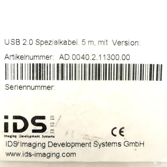 IDS USB 2.0 Spezialkabel 2m (AD 0040.0.11300.00)