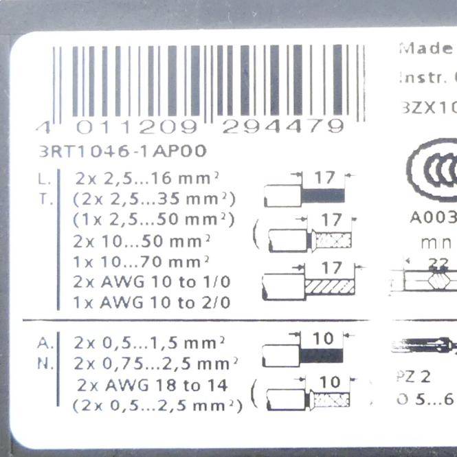 Siemens Leistungsschütz (3RT1046-1AP00)