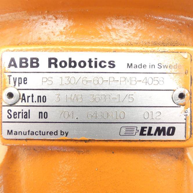 ABB Robotics Servomotor + JSSB-22-A-01A PS 130/6-60-P-PMB-4058 (3 HAB 3688-1/5)