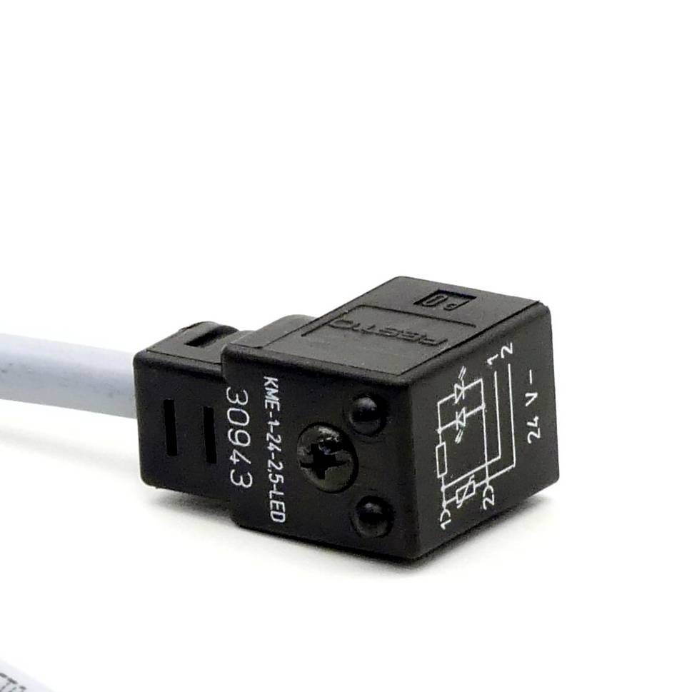 FESTO 2 Stück Steckdosenleitung 30943 (KME-1-24-2,5-LED )