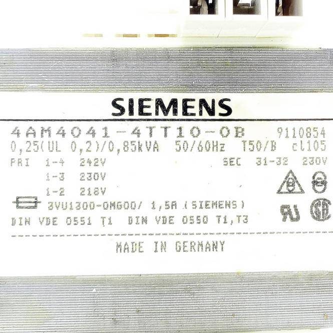 Siemens Transformator 9110854 (4AM4041-4TT10-0B)