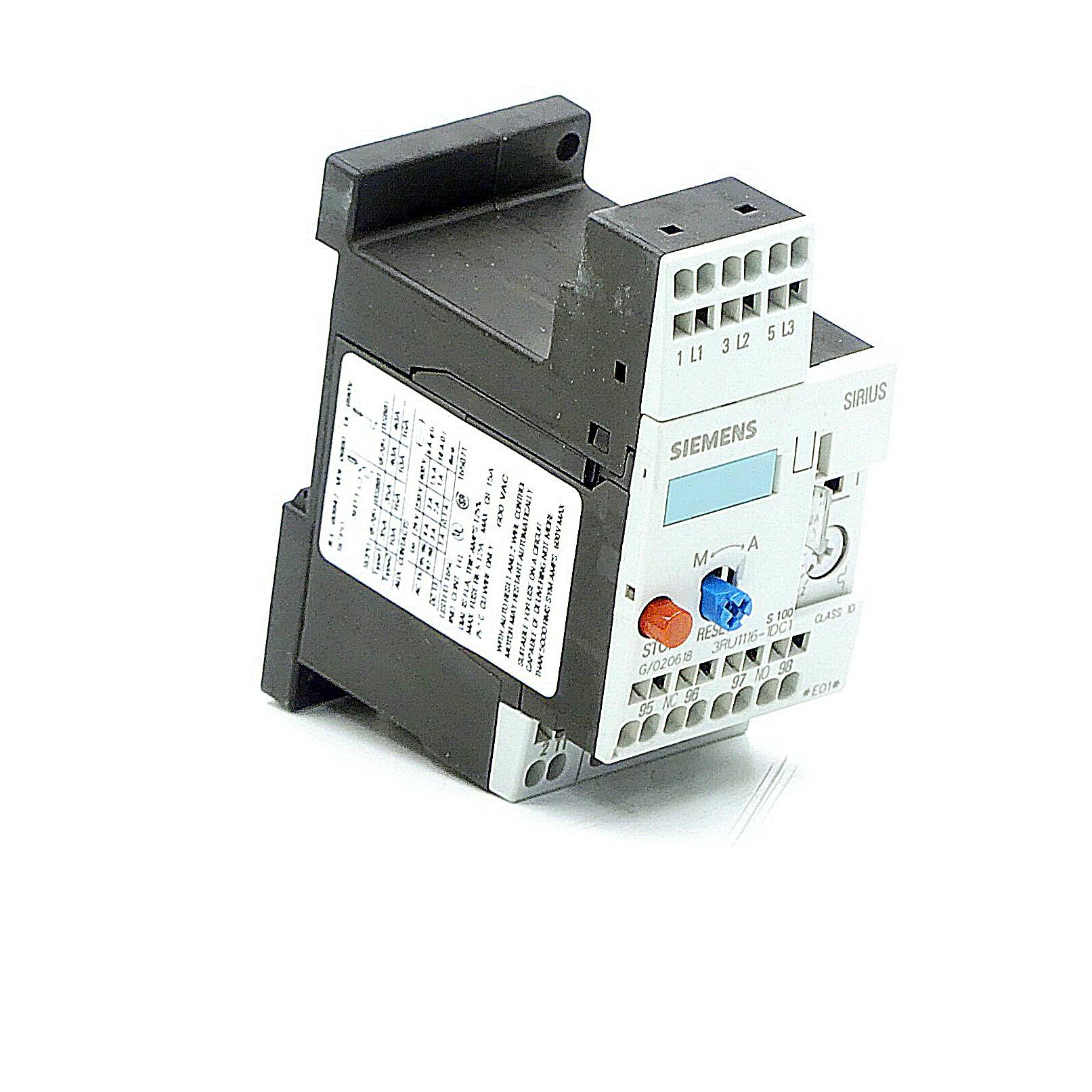 Siemens Überlastrelais (3RU1116-1DC1)