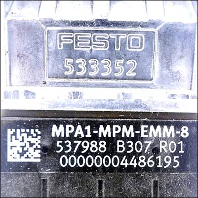 FESTO Elektronikmodul mit Anschlussplatte VMPA1-MPM-EMM-8, 537988, 533352 (537988; 533352)