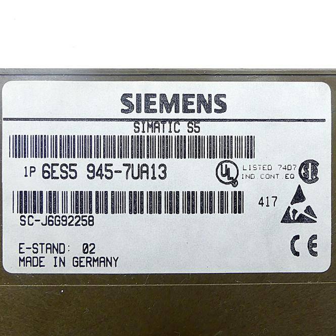 Siemens programmierbare Steuerung 115U CPU 945 6ES5 945-7UA13 (6ES5 945-7UA13)