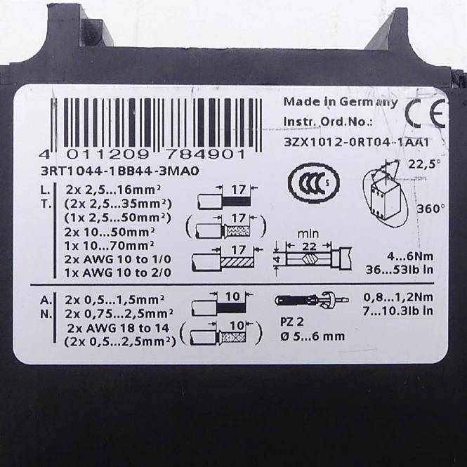 Siemens Schütz (3RT1044-1BB44-3MAO)
