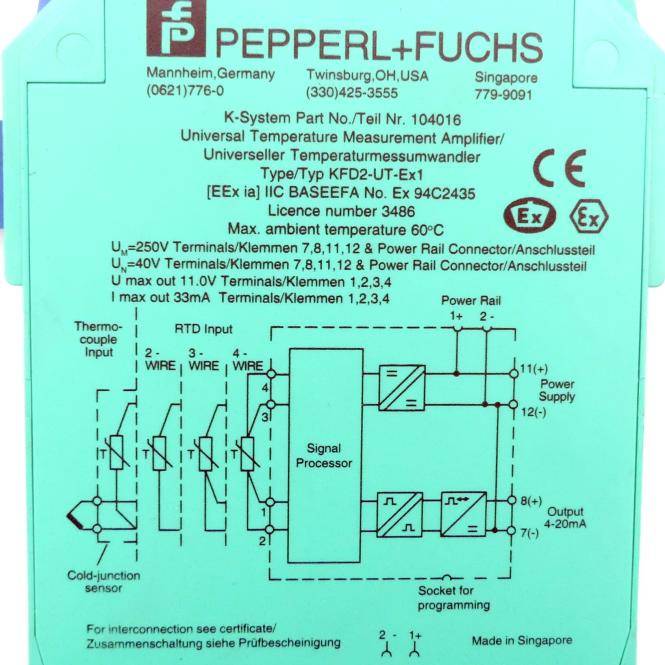 PEPPERL+FUCHS Universeller Temperaturmessumwandler (104016)