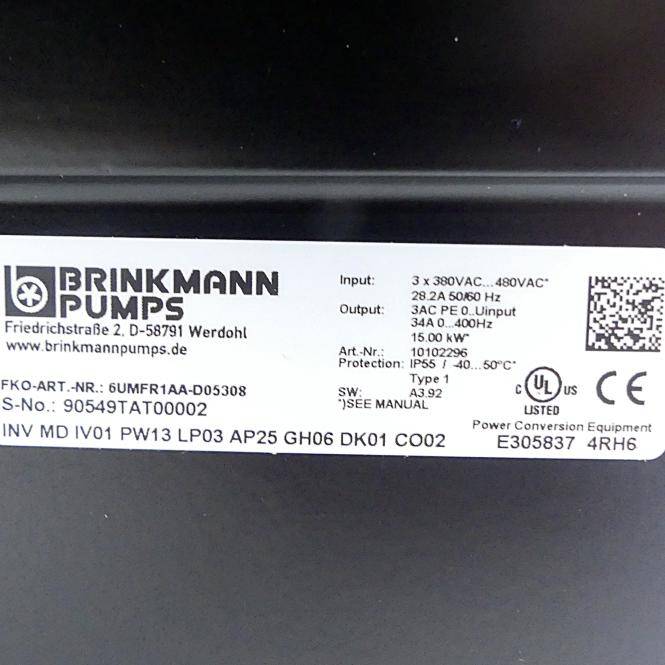 BRINKMANN PUMPS Frequenzumrichter INV MD IV01 PW13 LP03 AP25 GH06 DK01 CO02 (6UMFR1AA-D05308)