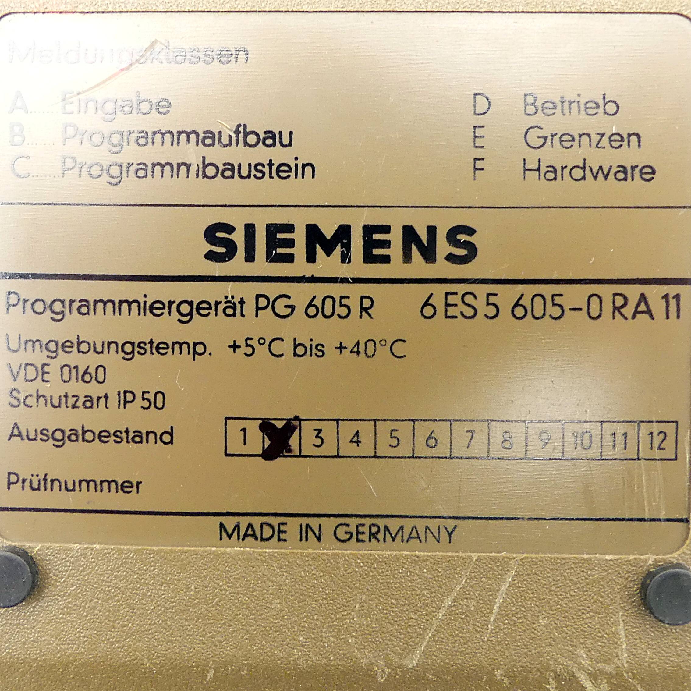 Siemens Programmiergerät PG 605 R (6 ES 5 605-0 RA 11)