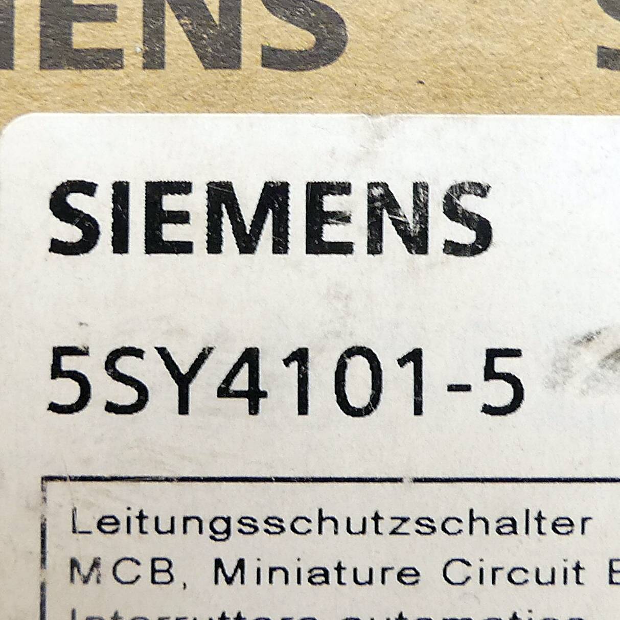 Siemens Leitungsschutzschalter (5SY4101-5)