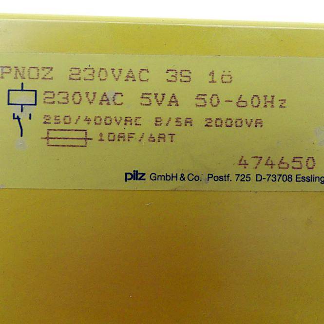 Pilz Sicherheitsrelais PNOZ PNOZ (474650)