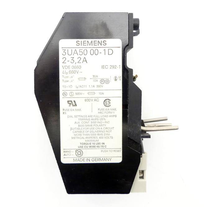 Siemens Überlastrelais 2 - 3,2 A (3UA5000-1D)
