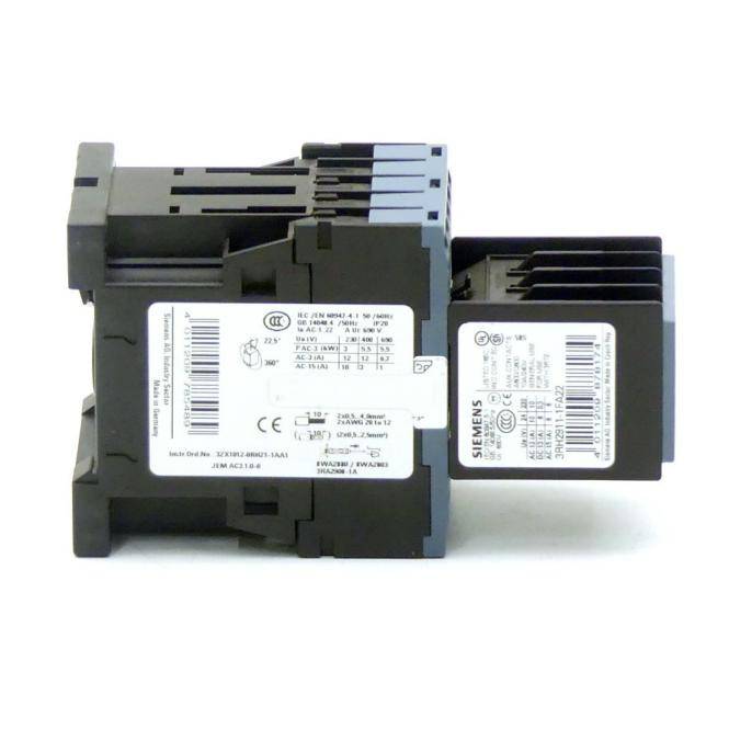Siemens Schütz (3RT2017-2BB41 + 3RH2911-1FA22)