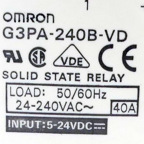 Omron Halbleiterrelais mit integriertem Kühlkorper (G3PA-240B-VD)