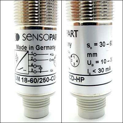 SENSOPART Ultraschall Näherungssensor UM 18-60/250-CD-HP (UM 18-60/250-CD-HP)