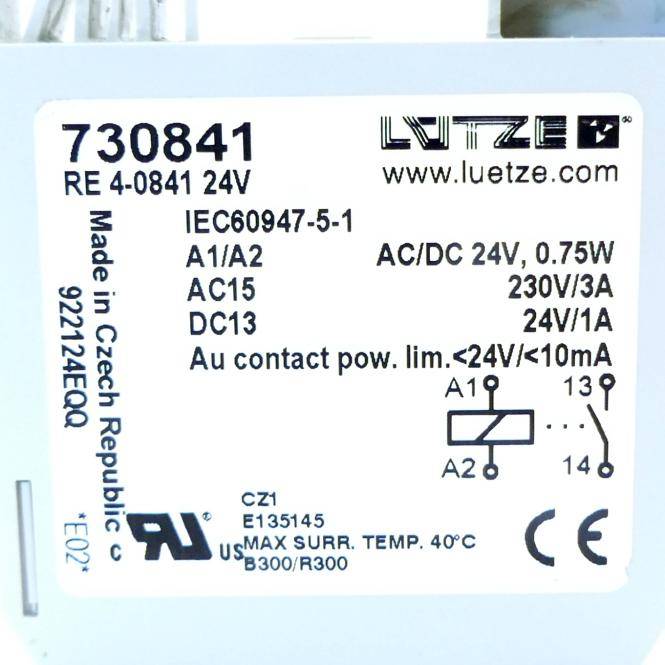 Lütze Relaiskoppler RE 4-0841 24V (730841)