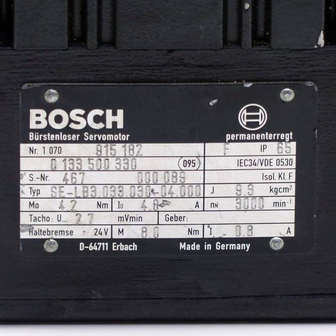 BOSCH Bürstenloser Servomotor 0 133 500 330 SE-LB3.033 030-04.000 (1 070 915 182)