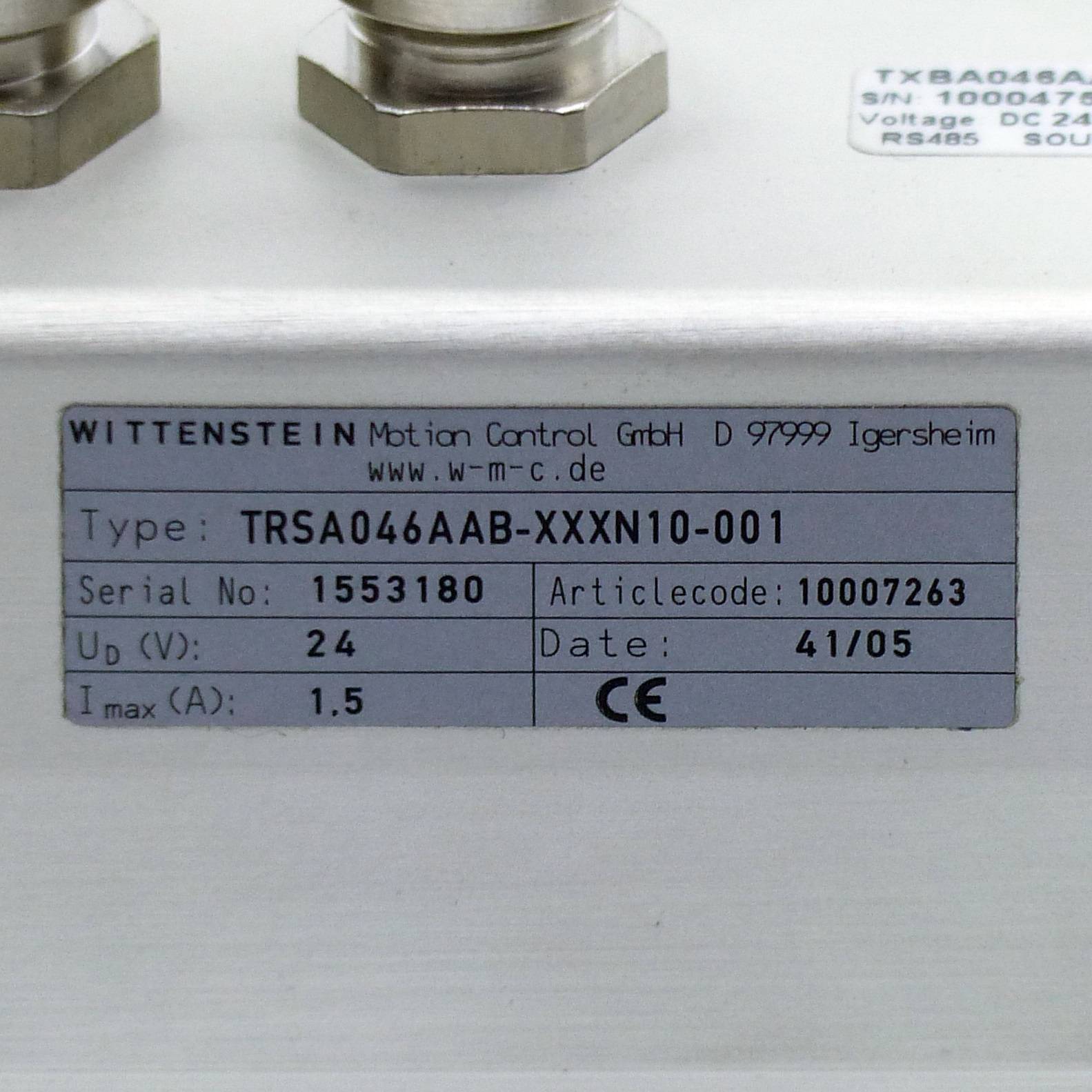 Wittenstein alpha Getriebemotor TRSA046AAB-XXXN10-001 (1553180)